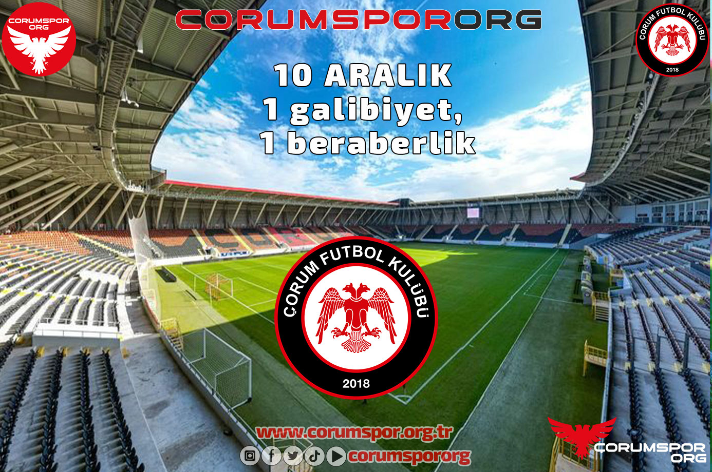 10 Aralık’ta bir galibiyet bir beraberlik