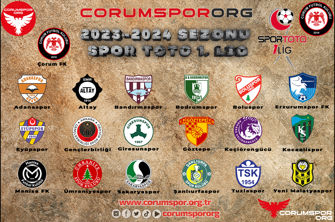 2023-2024 Sezonunda Spor Toto 1. Ligde Mücadele Edecek Takımlar Belli Oldu