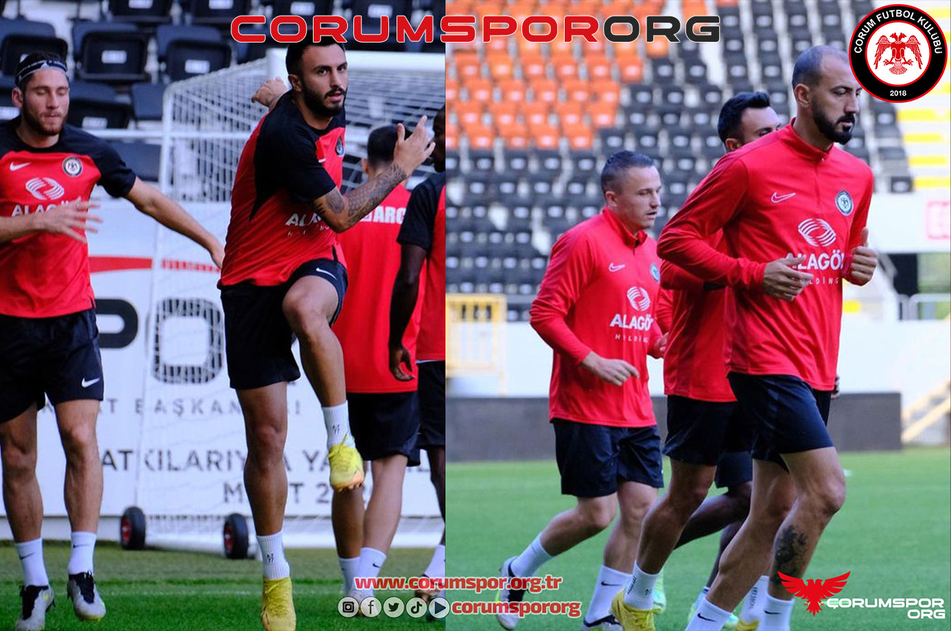 A.Çorum FK maç öncesi son antrenmanını yaptı