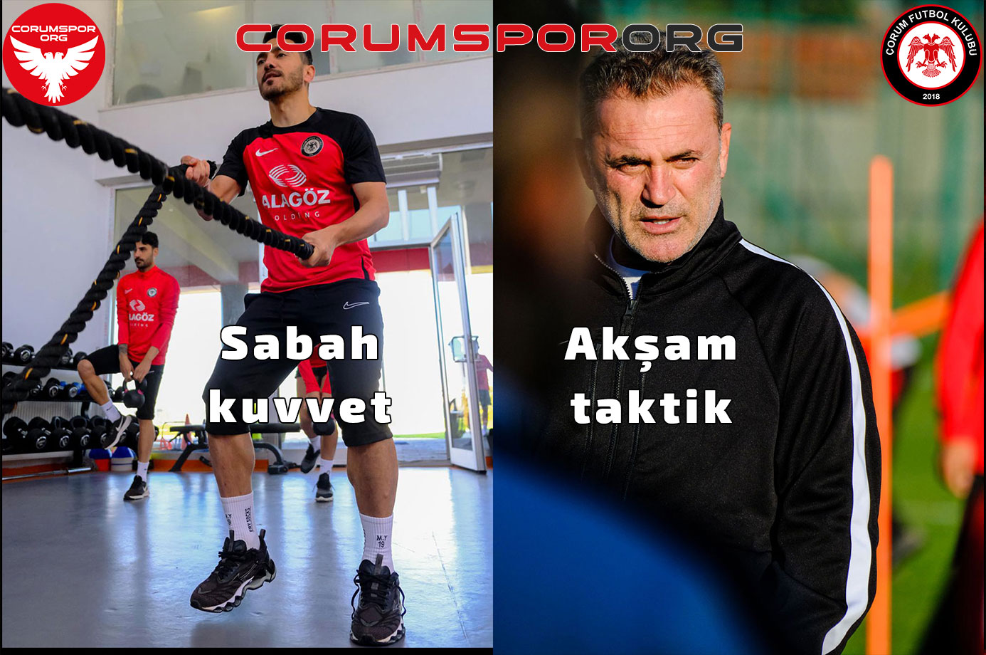 Ahlatcı Çorum FK bugünü çift idmanla geçirdi
