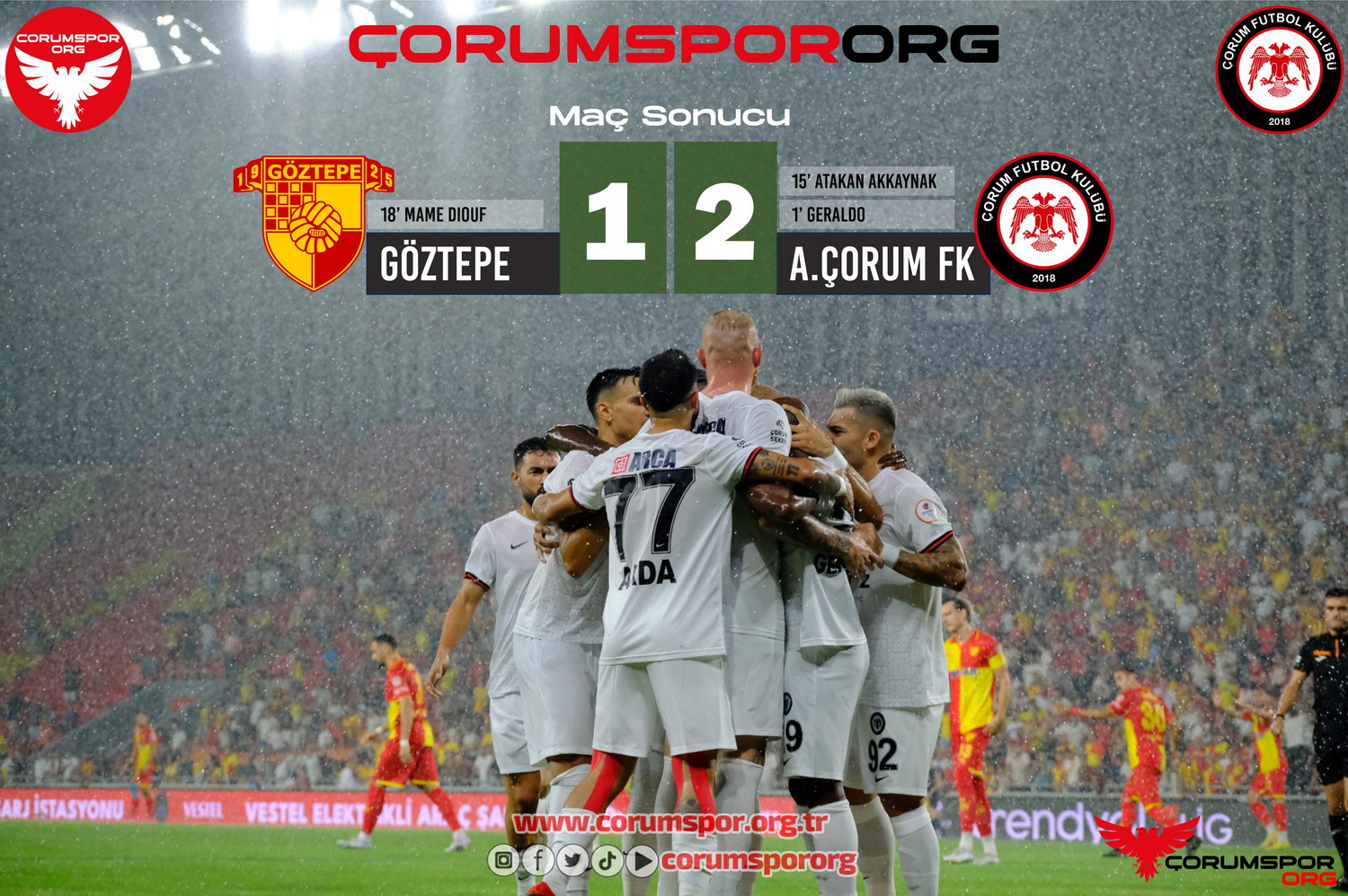 Ahlatçı Çorum FK'nın İzmir Zaferi