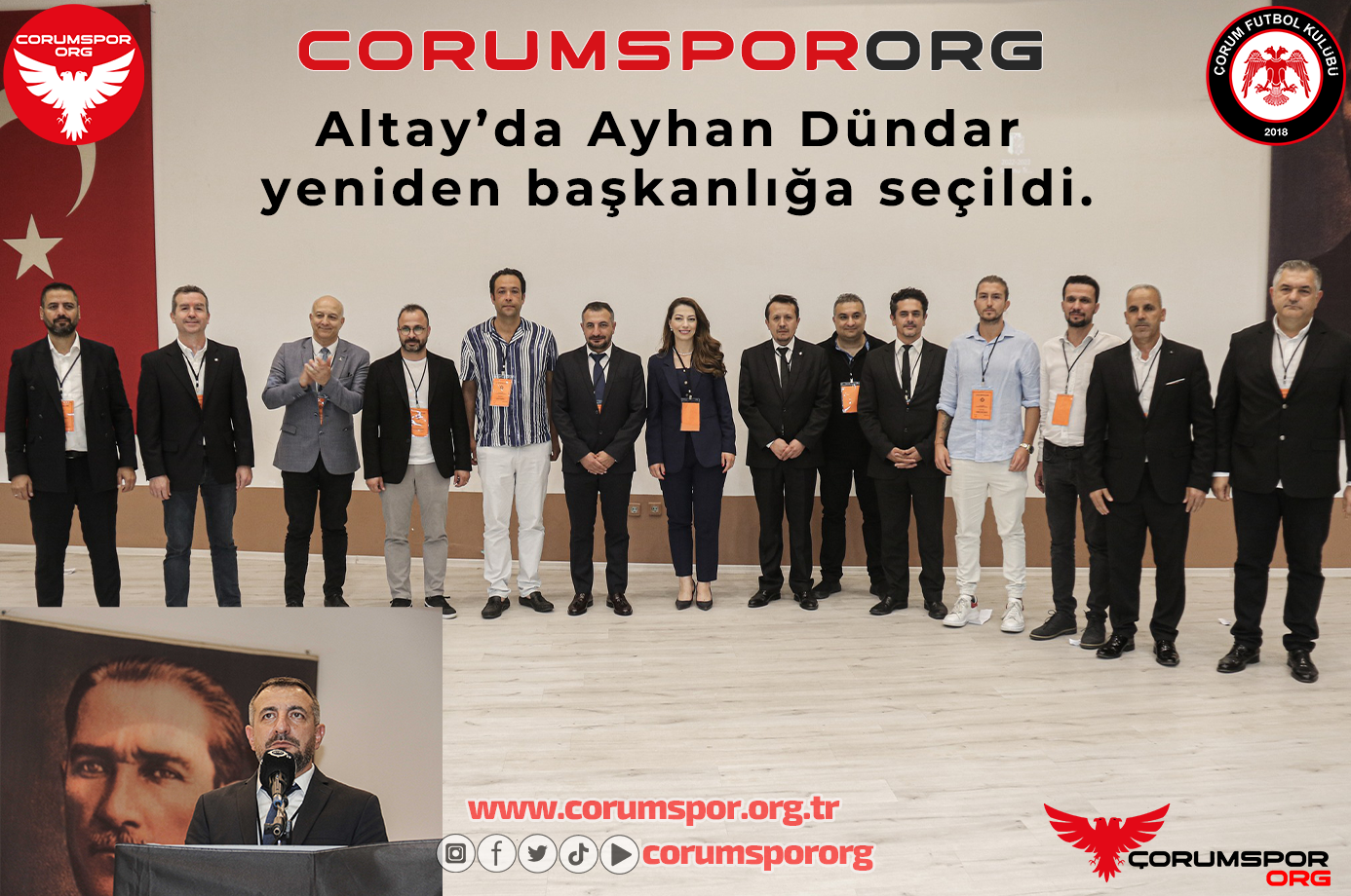 Altay’da Ayhan Dündar yeniden başkanlığa seçildi.