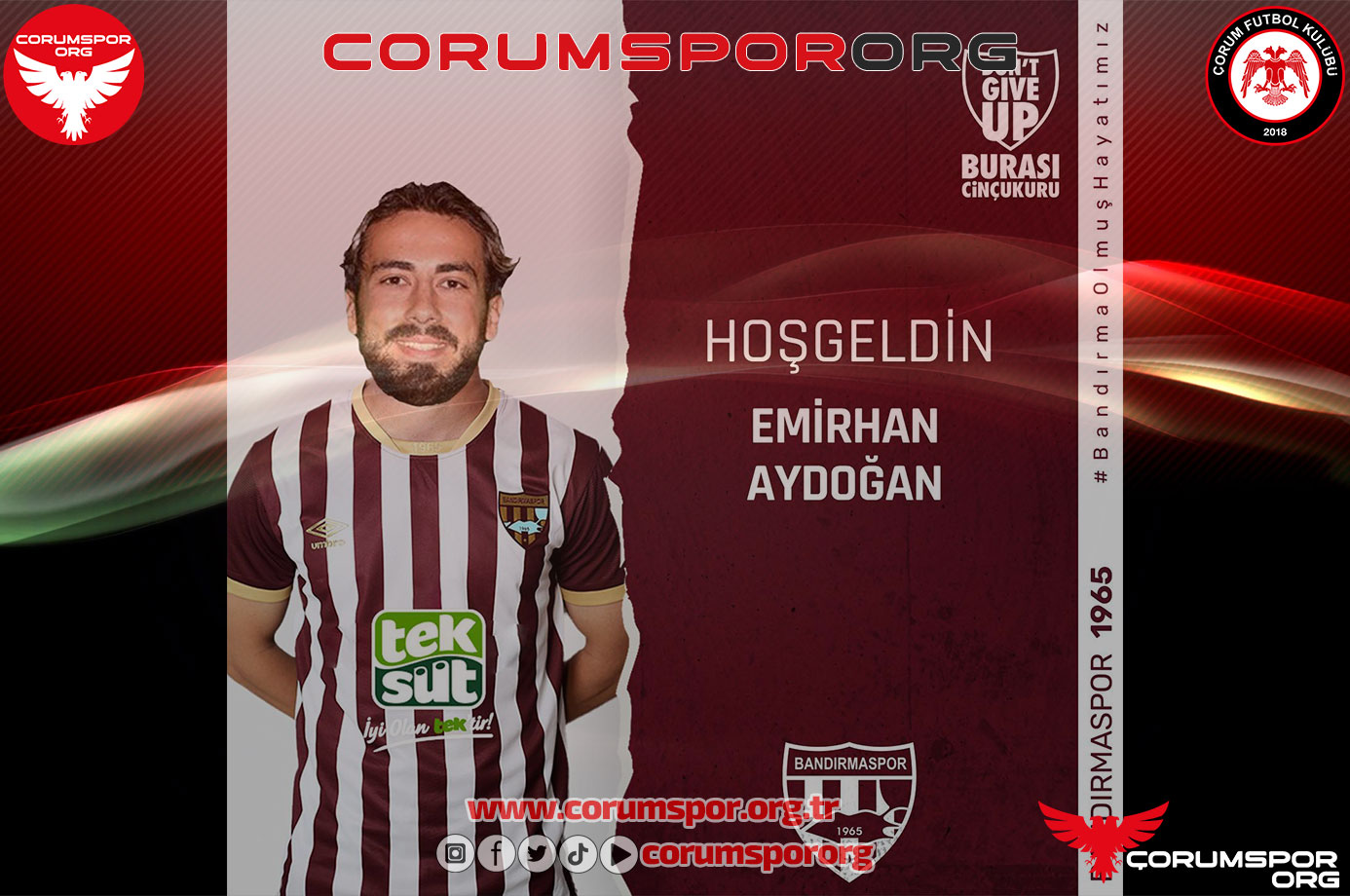 Bandırmaspor, Emirhan Aydoğan ile 2 yıllık sözleşme imzaladı.