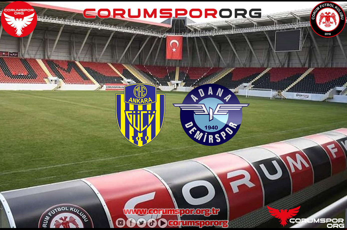 Çorum Şehir Stadında ilk resmi süper lig maçı