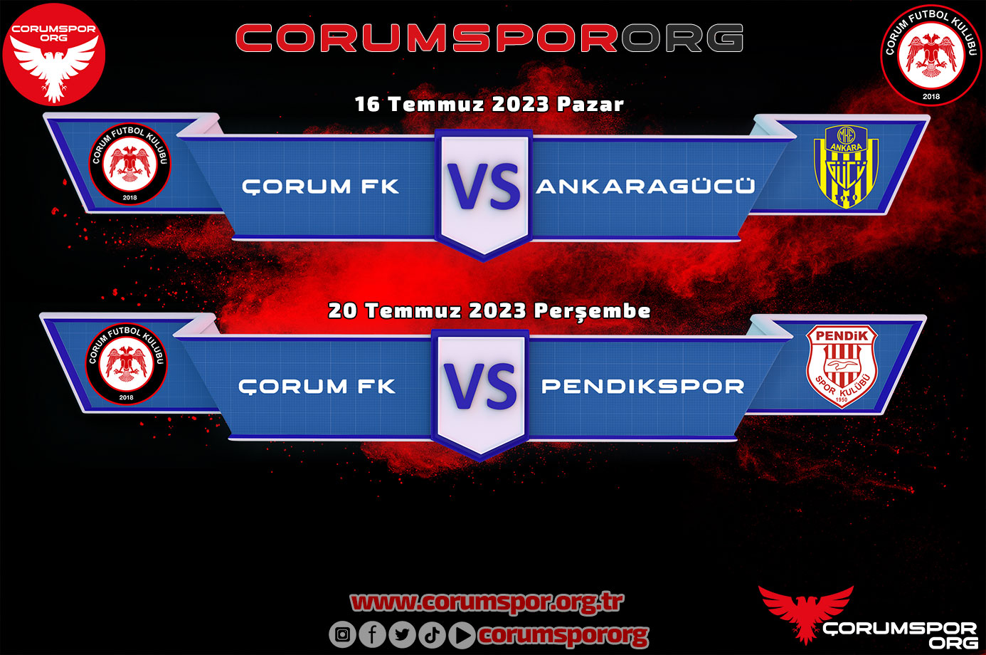 Çorum FK'da ikinci etap hazırlık maç programı belli oldu