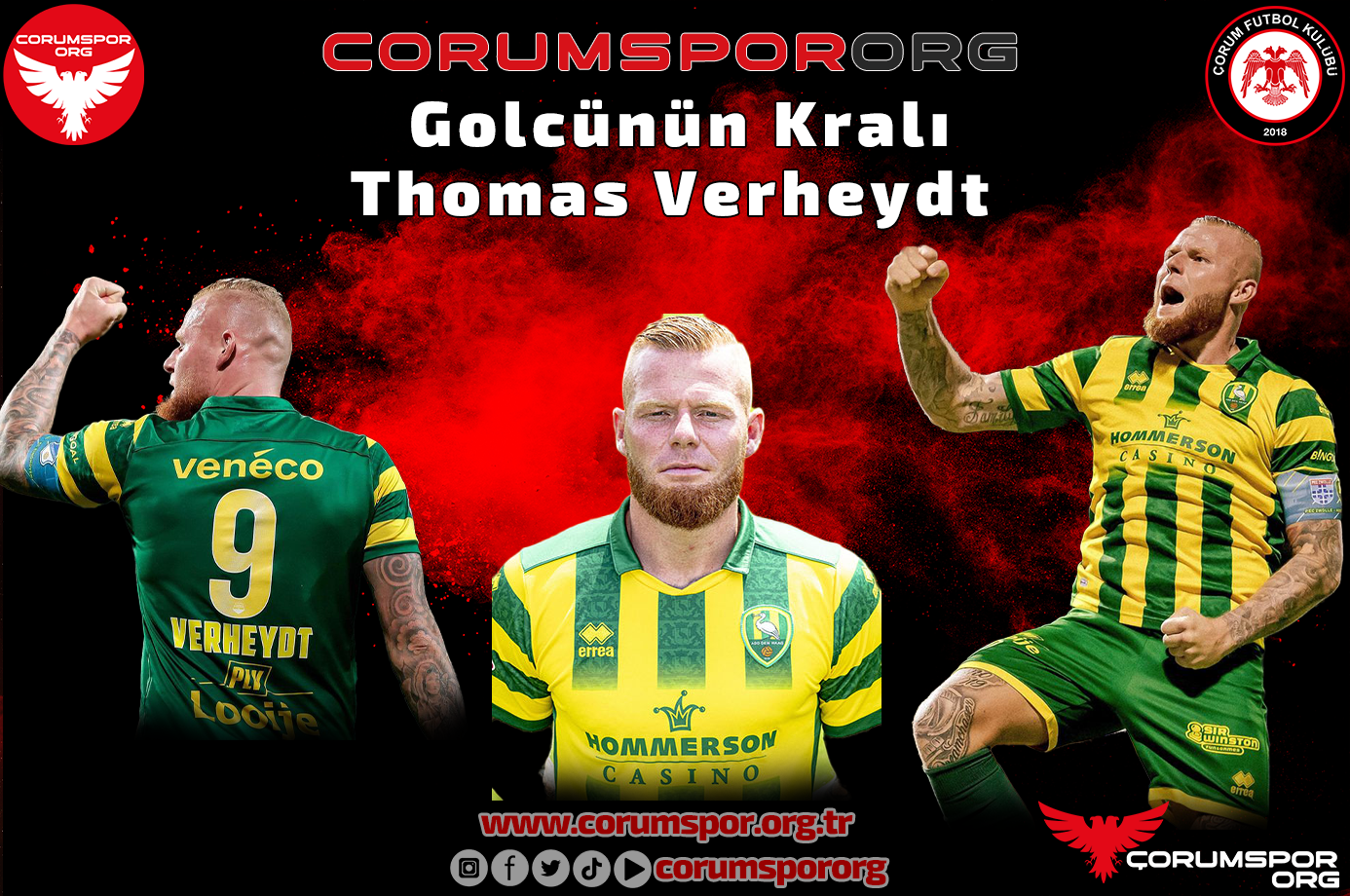 Çorum FK Golcü Thomas Verheydt ile prensipte anlaştı.