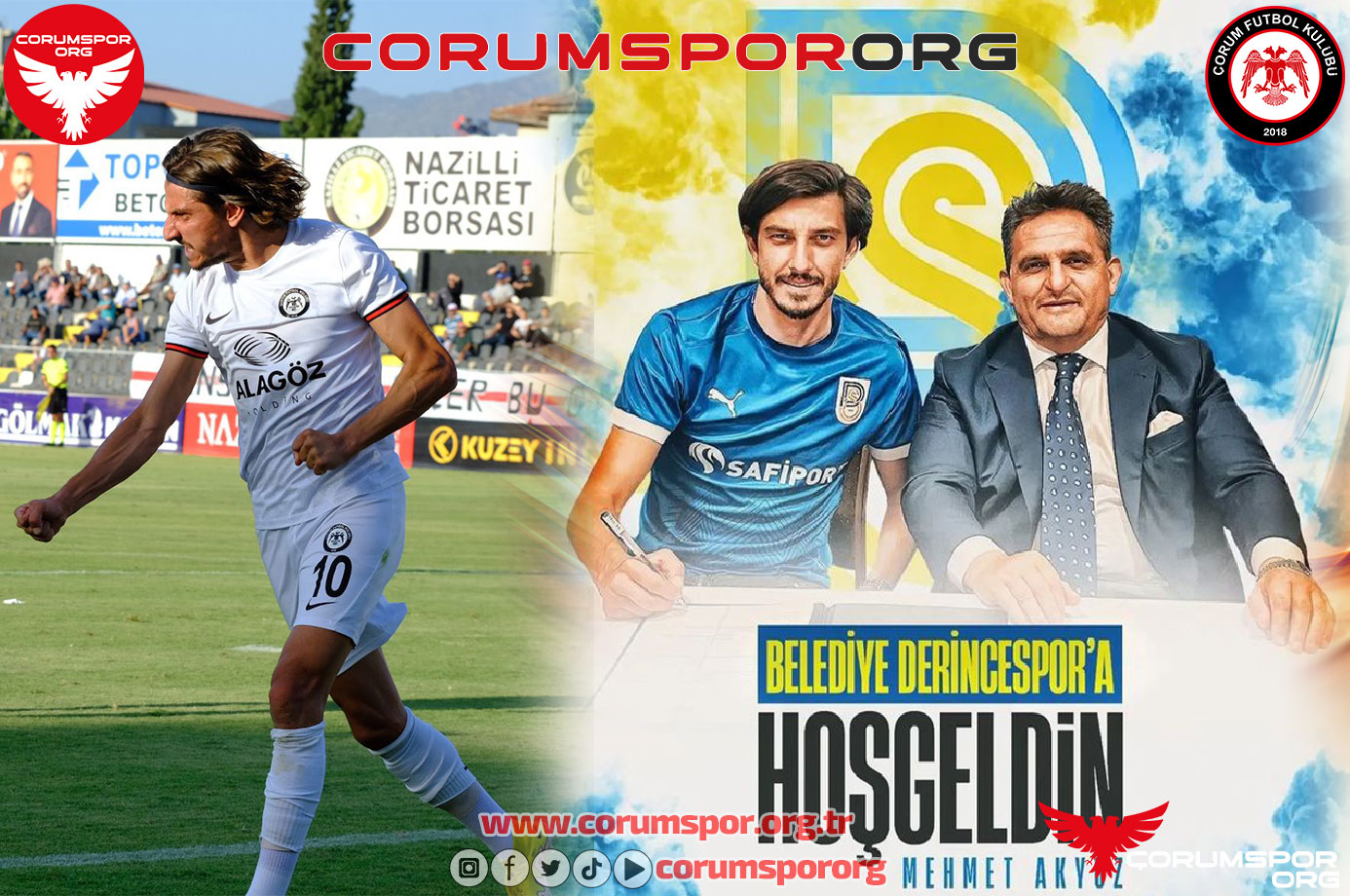 Çorum FK'nın eski oyuncusu Mehmet Akyüz Derince Belediyespor ile sözleşme imzaladı