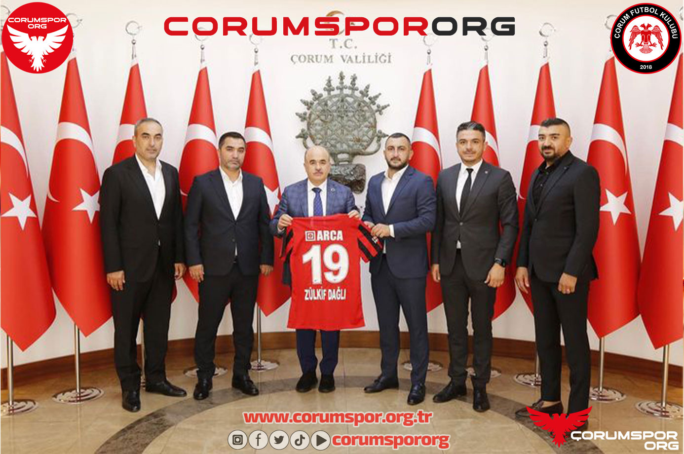 Çorum FK Yönetiminden Çorum Valimiz Sayın Zülkif Dağlı’yı ziyaret
