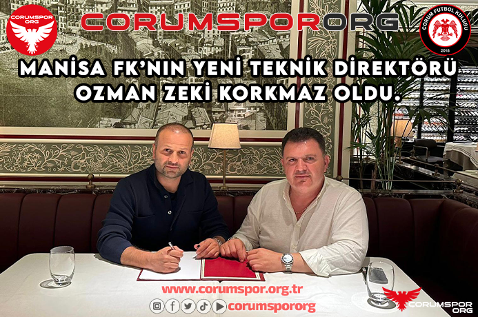 Manisa Futbol Kulübünün yeni Teknik Direktörü Osman Zeki Korkmaz oldu. 