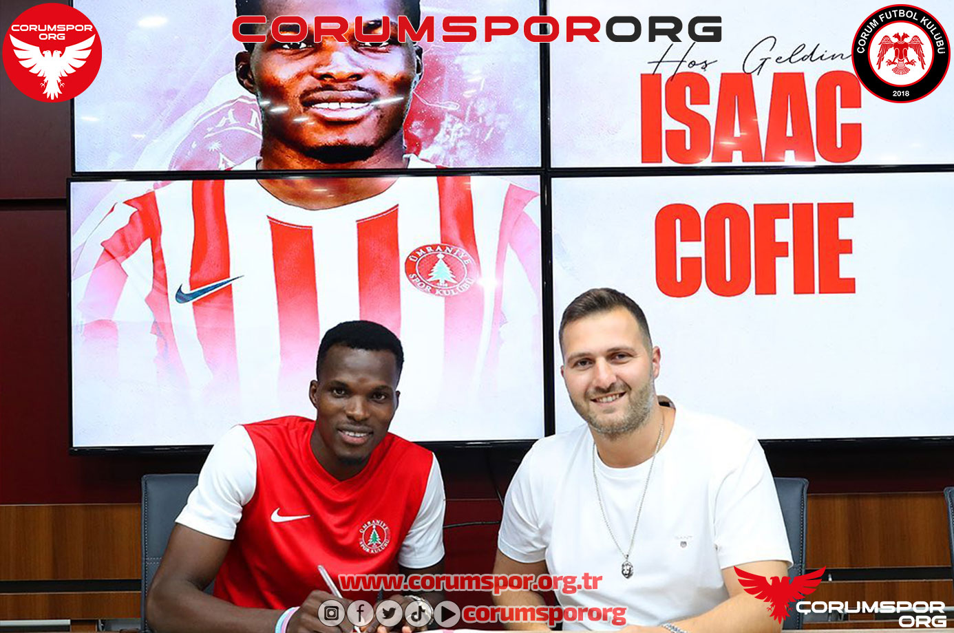 Ümraniyespor Sivasspor'dan Isaac Cofie ile 1 yıllık sözleşme imzaladı