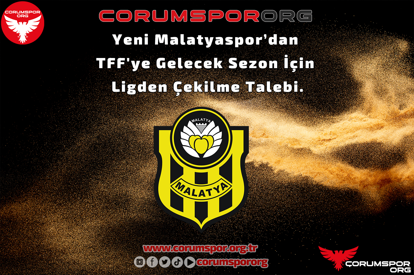 Yeni Malatyaspor’dan TFF'ye Gelecek Sezon İçin Ligden Çekilme Talebi.