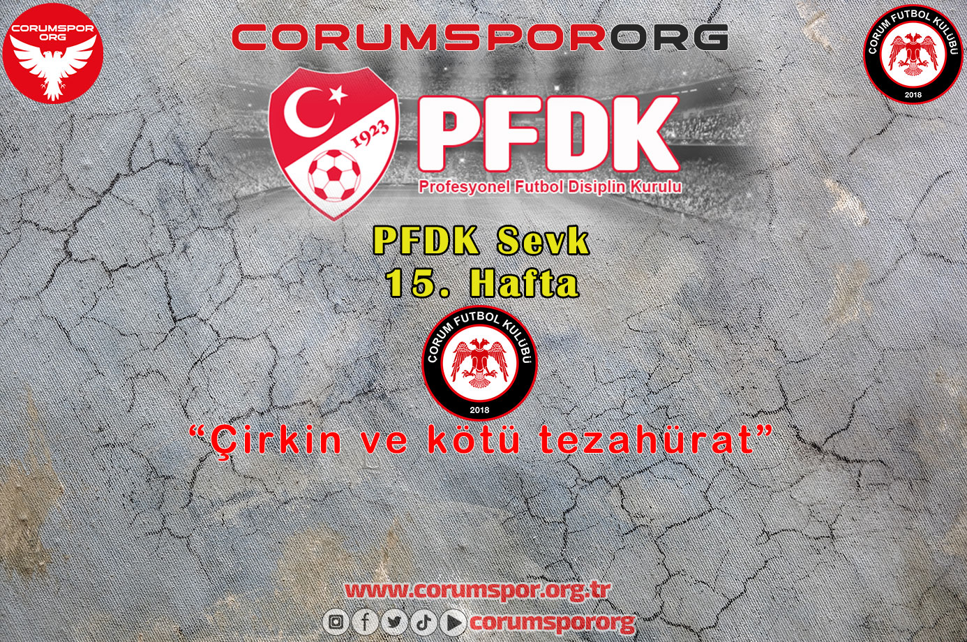 Yine çirkin ve kötü tezahürattan Disiplin Kurulu’na sevk edildik