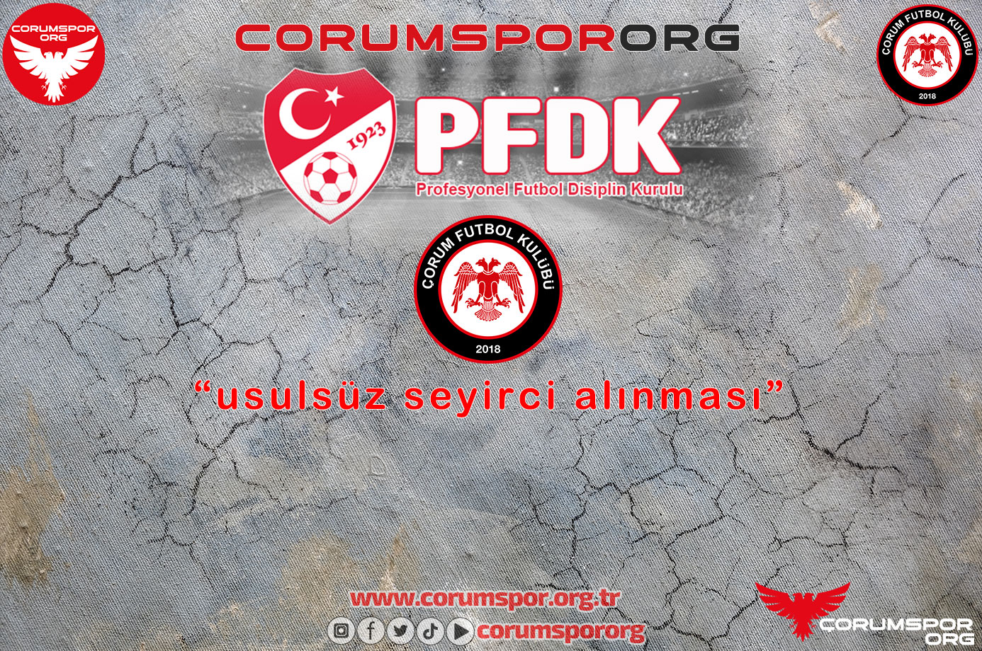 Yine PFDK’na sevk edildik.
